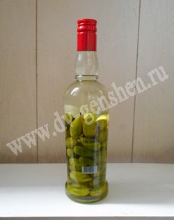 Настойка ореха маньчжурского в момент закладки